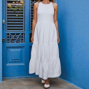 J. Crew Cottage Core Ethereal Anglecore Resortwear Maxi Tank Dress